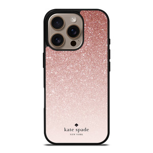 KATE SPADE NEW YORK ROSE WHITE GLITTER iPhone 16 Pro Case Cover