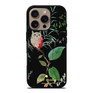 KATE SPADE OWLISH BLACK iPhone 16 Pro Case Cover