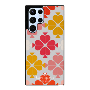 KATE SPADE JACQUARD PINK YELLOW Samsung Galaxy S22 Ultra Case Cover