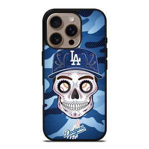 LA DODGERS SKULL CAMO iPhone 16 Pro Case Cover LA DODGERS SKULL CAMO iPhone 16 Pro Case Cover