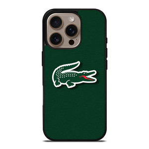 LACOSTE CROCODILE GREEN iPhone 16 Pro Case Cover LACOSTE CROCODILE GREEN iPhone 16 Pro Case Cover