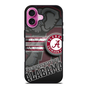 ALABAMA CRIMSON TIDE CARBON iPhone 16 Plus Case Cover
