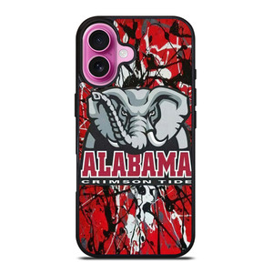 ALABAMA CRIMSON TIDE SPLASHED LOGO iPhone 16 Plus Case Cover