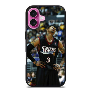 ALLEN IVERSON SIXERS NBA iPhone 16 Plus Case Cover ALLEN IVERSON SIXERS NBA iPhone 16 Plus Case Cover