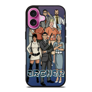 ARCHER CARTOON ALL CAST iPhone 16 Plus Case Cover