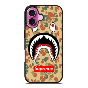 BAPE CAMO SHARK SUPREME iPhone 16 Plus Case Cover BAPE CAMO SHARK SUPREME iPhone 16 Plus Case Cover