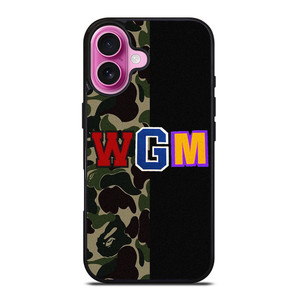 BAPE WGM CAMO iPhone 16 Plus Case Cover BAPE WGM CAMO iPhone 16 Plus Case Cover
