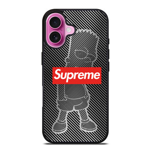 BART SIMPSON STRIPE SUPREME iPhone 16 Plus Case Cover BART SIMPSON STRIPE SUPREME iPhone 16 Plus Case Cover