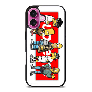 BART SIMPSON X SUPREME LOGO iPhone 16 Plus Case Cover BART SIMPSON X SUPREME LOGO iPhone 16 Plus Case Cover