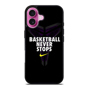 BASKETBALL NEVER STOPS BLACK MAMBA iPhone 16 Plus Case Cover