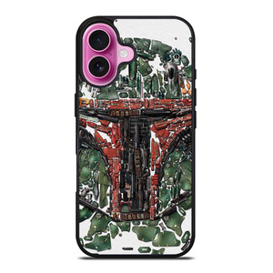 BOBA FETT STAR WARS MOZAIC iPhone 16 Plus Case Cover BOBA FETT STAR WARS MOZAIC iPhone 16 Plus Case Cover