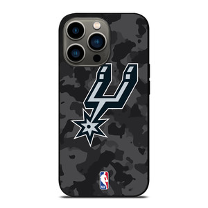 SAN ANTONIO SPURS BLACK CAMO iPhone 13 Pro Case Cover