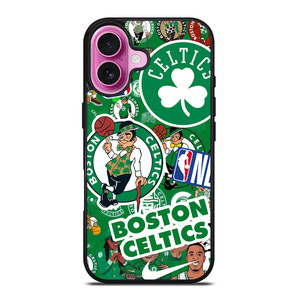BOSTON CELTICS NBA STICKER BOMB iPhone 16 Plus Case Cover