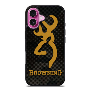 BROWNING ARMS CAMO CARBON iPhone 16 Plus Case Cover