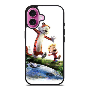 CALVIN AND HOBBES RIVER WOOD iPhone 16 Plus Case Cover CALVIN AND HOBBES RIVER WOOD iPhone 16 Plus Case Cover