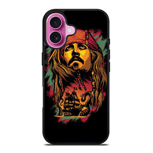 CAPTAIN JACK PIRATES OF THE CARIBBEAN ART iPhone 16 Plus Case Cover
