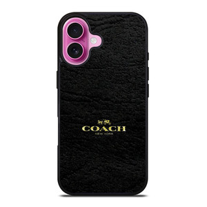 COACH LOGO TEXTURE BLACK iPhone 16 Plus Case Cover COACH LOGO TEXTURE BLACK iPhone 16 Plus Case Cover