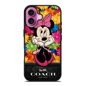 COACH MINNIE MOUSE FLOWER iPhone 16 Plus Case Cover COACH MINNIE MOUSE FLOWER iPhone 16 Plus Case Cover