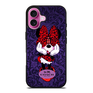COACH MINNIE MOUSE PURPLE iPhone 16 Plus Case Cover