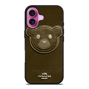 COACH NEW YORK BROWN BEAR iPhone 16 Plus Case Cover