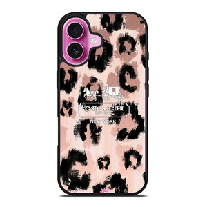COACH NEW YORK LEOPARD SKIN iPhone 16 Plus Case Cover COACH NEW YORK LEOPARD SKIN iPhone 16 Plus Case Cover
