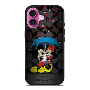 COACH NEW YORK MICKEY MINNIE MOUSE UMBRELLA iPhone 16 Plus Case Cover