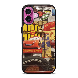 DISNEY CARS MOVIE COLLAGE iPhone 16 Plus Case Cover