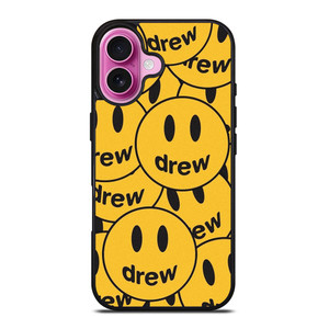 DREW SMILEY FACE PATTERN iPhone 16 Plus Case Cover DREW SMILEY FACE PATTERN iPhone 16 Plus Case Cover