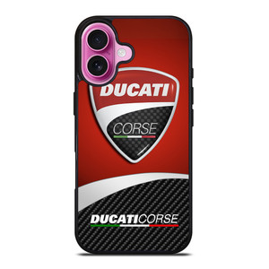 DUCATI CORSE LOGO CARBON iPhone 16 Plus Case Cover