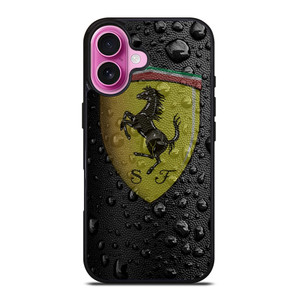 FERRARI DROP WATER BLACK iPhone 16 Plus Case Cover