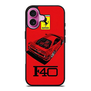 FERRARI F40 SUPERCAR LOGO iPhone 16 Plus Case Cover