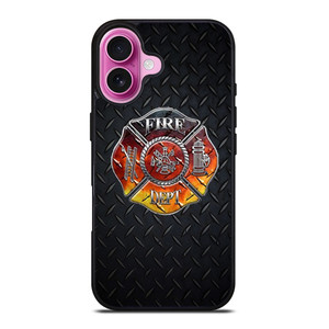 FIREFIGHTER FIREMAN METAL LOGO iPhone 16 Plus Case Cover