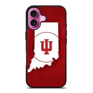 INDIANA HOOSIERS STATE OF MIND SYMBOL iPhone 16 Plus Case Cover