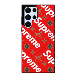LOUIS VUITTON X SUPREME RED Samsung Galaxy S22 Ultra Case Cover