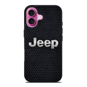 JEEP BLACK METAL LOGO iPhone 16 Plus Case Cover