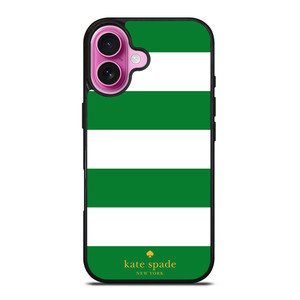 KATE SPADE GREEN STRIPE iPhone 16 Plus Case Cover