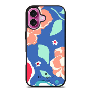 KATE SPADE NEW YORK BLUE FLORAL iPhone 16 Plus Case Cover KATE SPADE NEW YORK BLUE FLORAL iPhone 16 Plus Case Cover