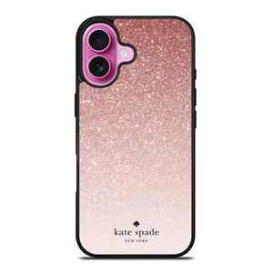 KATE SPADE NEW YORK ROSE WHITE GLITTER iPhone 16 Plus Case Cover