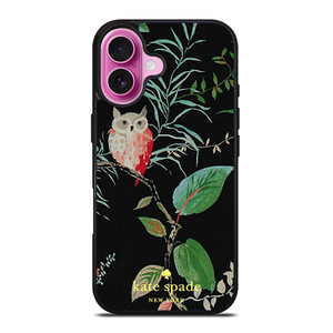 KATE SPADE OWLISH BLACK iPhone 16 Plus Case Cover