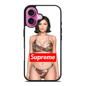 KYLIE JENNER SUPREME CAMO iPhone 16 Plus Case Cover