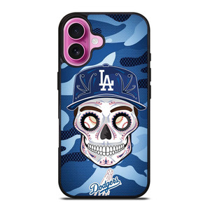 LA DODGERS SKULL CAMO iPhone 16 Plus Case Cover LA DODGERS SKULL CAMO iPhone 16 Plus Case Cover