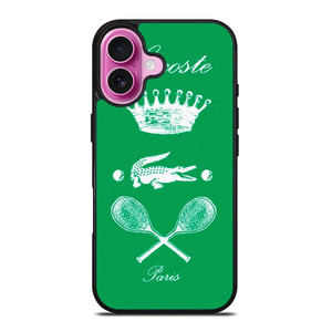 LACOSTE TENNIS PARIS iPhone 16 Plus Case Cover LACOSTE TENNIS PARIS iPhone 16 Plus Case Cover