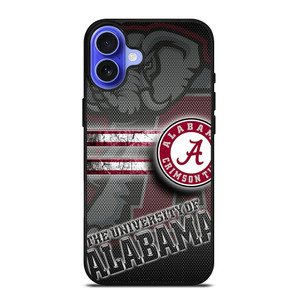 ALABAMA CRIMSON TIDE CARBON iPhone 16 Case Cover ALABAMA CRIMSON TIDE CARBON iPhone 16 Case Cover
