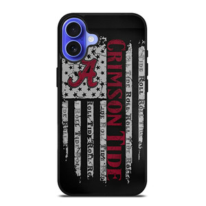 ALABAMA CRIMSON TIDE FLAG MLS iPhone 16 Case Cover ALABAMA CRIMSON TIDE FLAG MLS iPhone 16 Case Cover