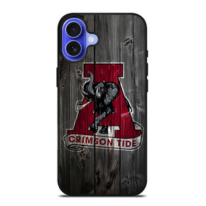 ALABAMA CRIMSON TIDE WOODEN ICON iPhone 16 Case Cover ALABAMA CRIMSON TIDE WOODEN ICON iPhone 16 Case Cover