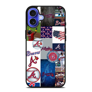 ATLANTA BRAVES COLLAGE WALL iPhone 16 Case Cover ATLANTA BRAVES COLLAGE WALL iPhone 16 Case Cover