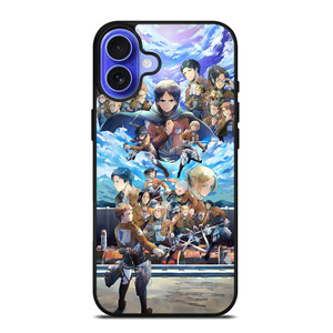 ATTACK ON TITAN ANIME CHARACTER iPhone 16 Case Cover ATTACK ON TITAN ANIME CHARACTER iPhone 16 Case Cover