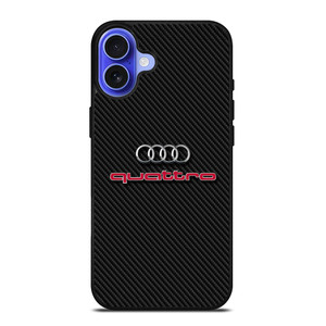 AUDI QUATTRO CARBON LOGO iPhone 16 Case Cover AUDI QUATTRO CARBON LOGO iPhone 16 Case Cover