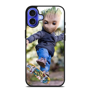 BABY GROOT SKATEBOARD iPhone 16 Case Cover BABY GROOT SKATEBOARD iPhone 16 Case Cover