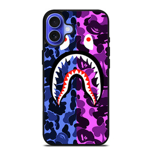 BAPE CAMO LOGO BLUE PURPLE iPhone 16 Case Cover BAPE CAMO LOGO BLUE PURPLE iPhone 16 Case Cover